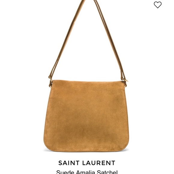 NWT SAINT LAURENT SUEDE BAG SATCHEL - Picture 7 of 14
